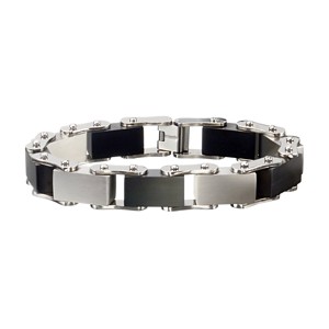 Black & Silver Titanium Link Bracelet